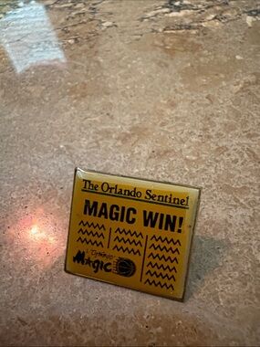 Magic Yellow 'MAGIC WIN!' Collectible Pin